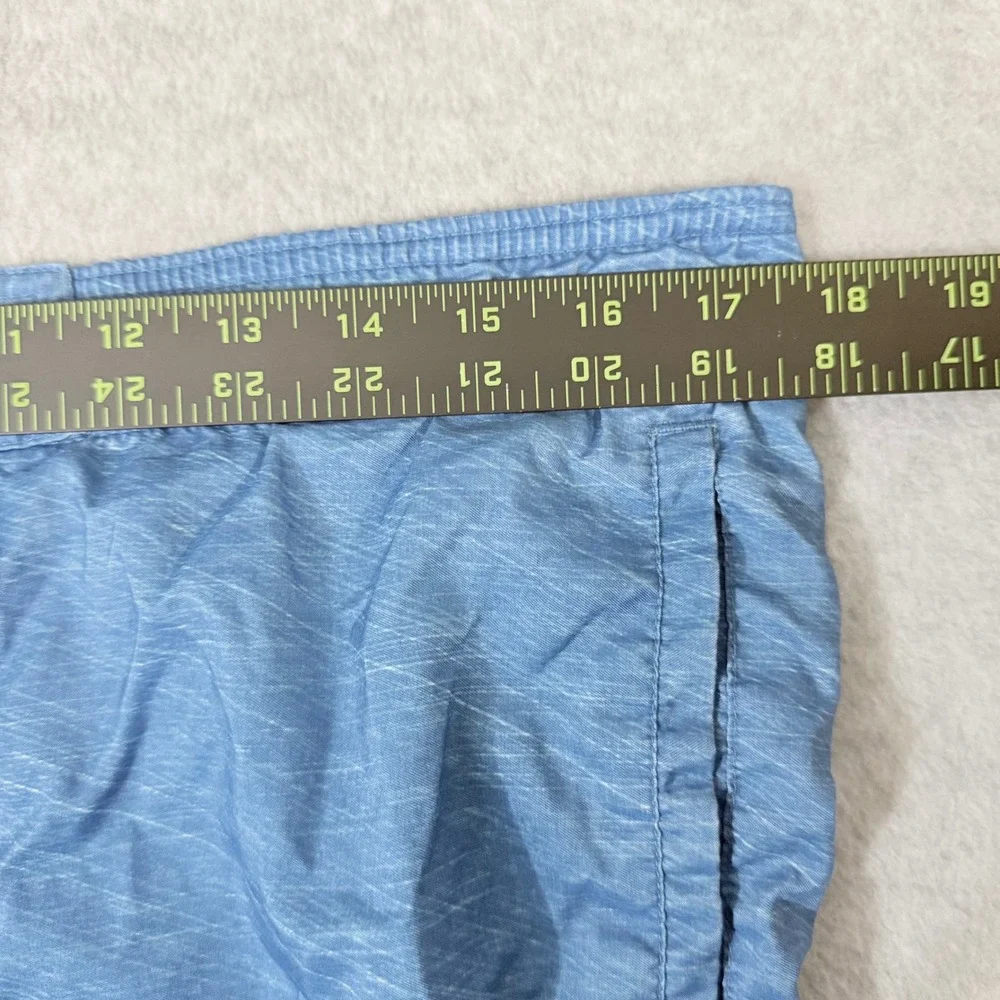 Nike Mens Blue Heathered Swim Trunks Large Swoosh Logo Board Shorts Size S